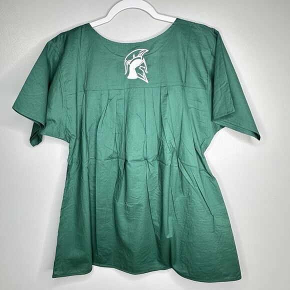 Spirit Dress Women’s Size L MSU Spartan Embroidery Boho Floral Tunic Top Blouse - Picture 5 of 9